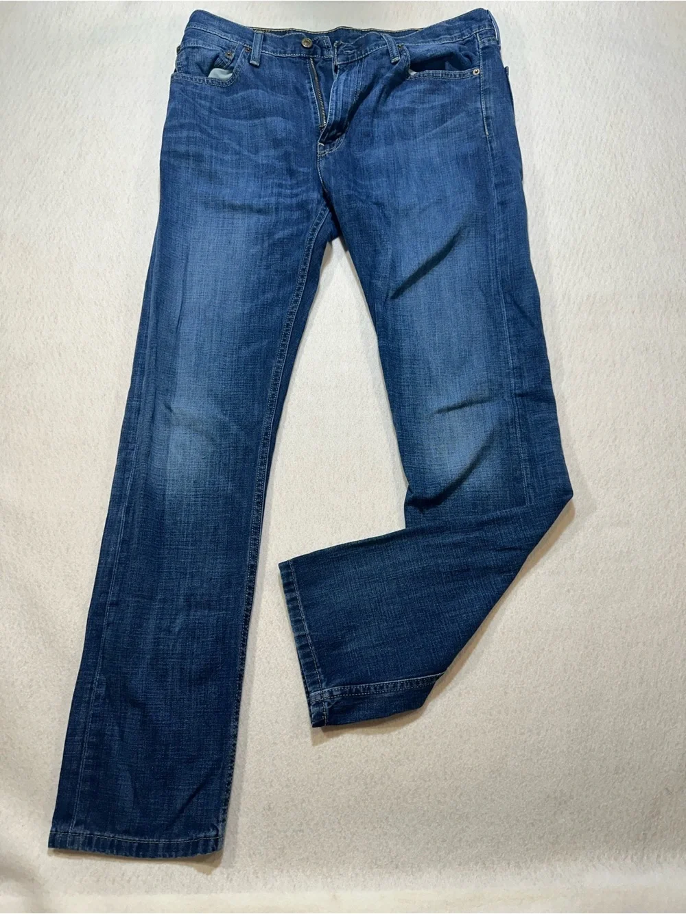 Levi's 513 Men's Straight Jeans in Blue Denim size 34/34